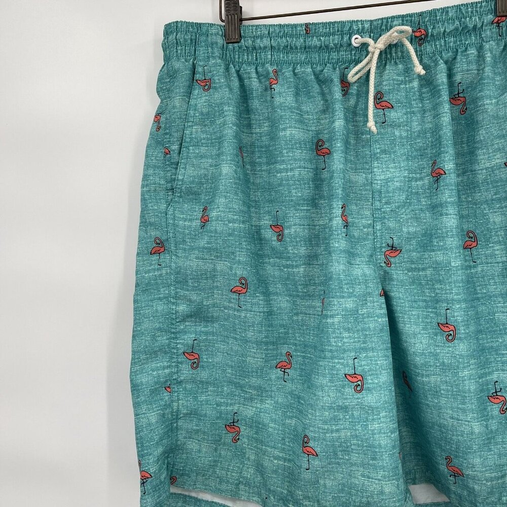 Old Navy Men’s UPF 50 Flamingo Board Shorts Swim Trunks Size Medium - Picture 4 of 6